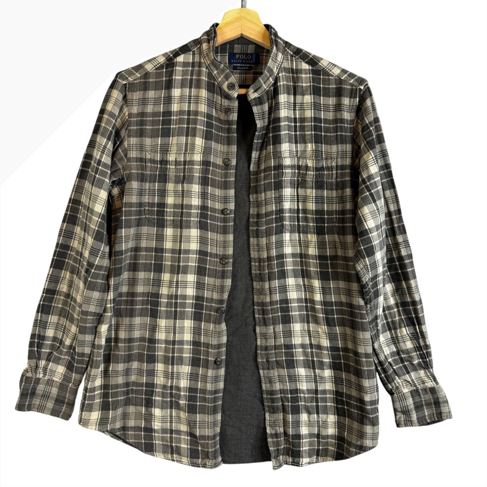 Polo Ralph Lauren Mens Relaxed Fit Plaid Long Sleeve Button Up Gouze Shirt S